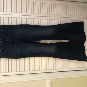Express Dark Wash flared jeans
